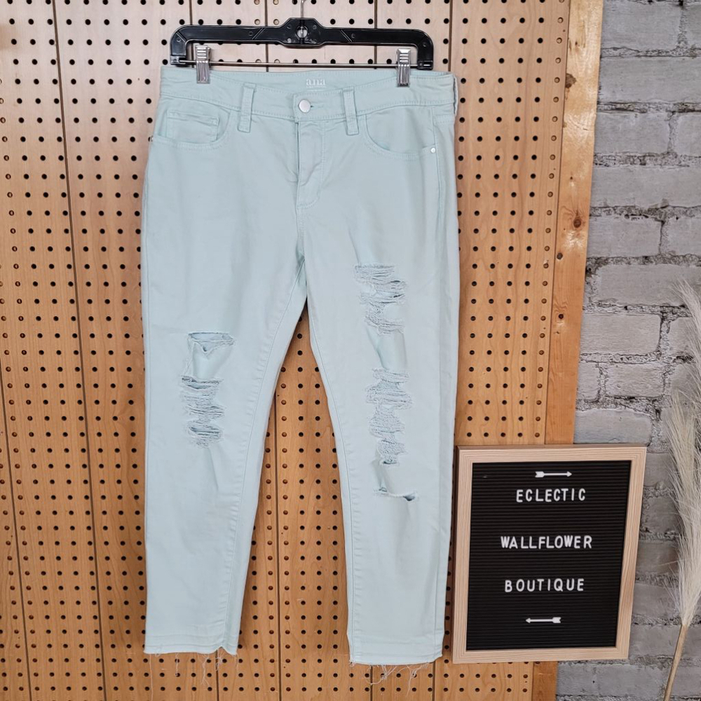 Ana distressed skinny ankle jeans new with out tags light blue size 6